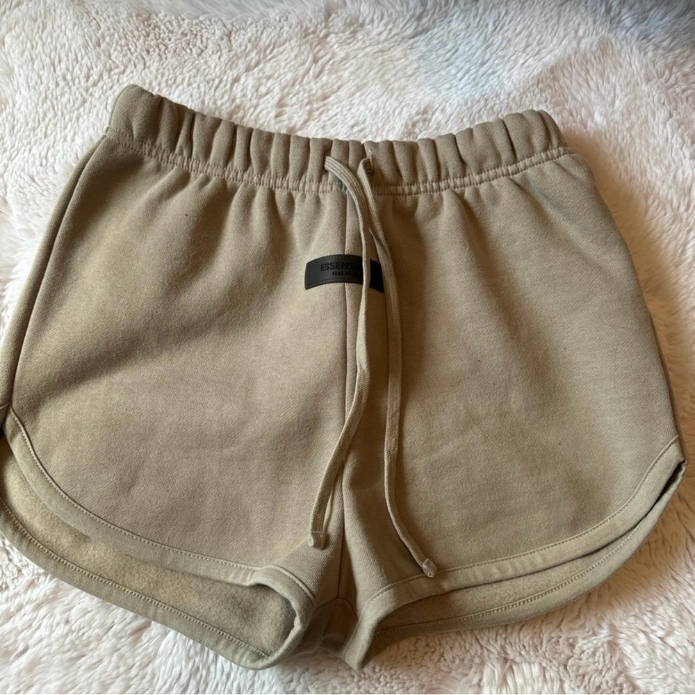 Essentials Women's Beige Athletic Shorts